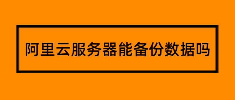 阿里云服务器能备份数据吗