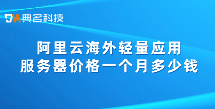 阿里云海外轻量应用服务器价格一个月多少钱