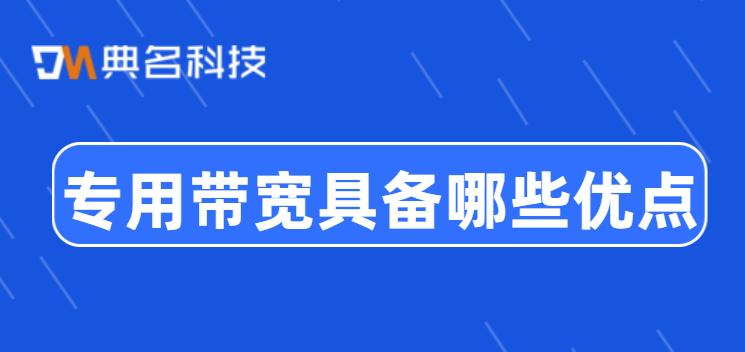 专用带宽具备哪些优点