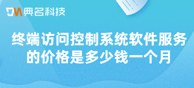 终端访问控制系统软件服务的价格是多少钱一个月