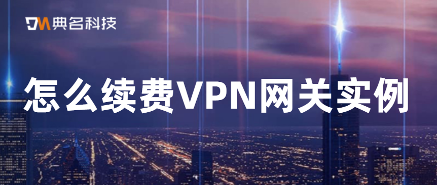 怎么续费VPN网关实例