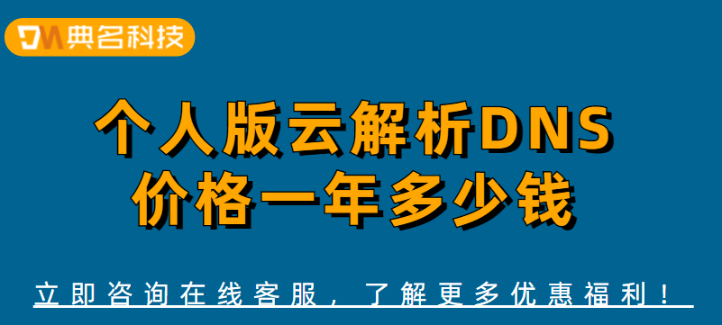 个人版云解析DNS价格一年多少钱